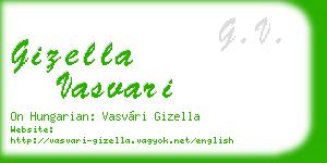 gizella vasvari business card